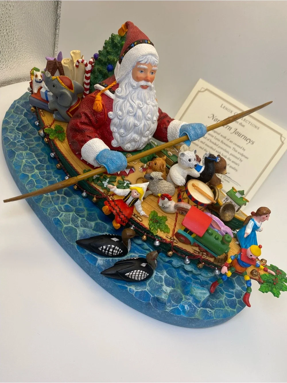 NEW Vintage Lenox Santa Holiday Figurine - Northern Journey w box and COA